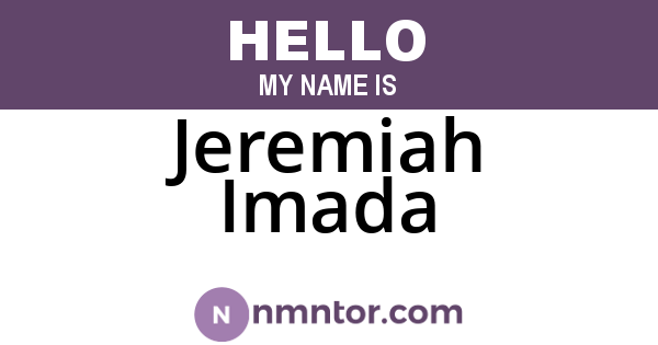 Jeremiah Imada