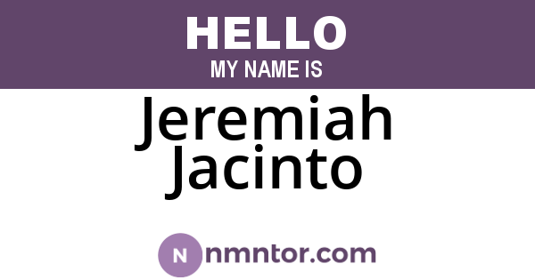 Jeremiah Jacinto