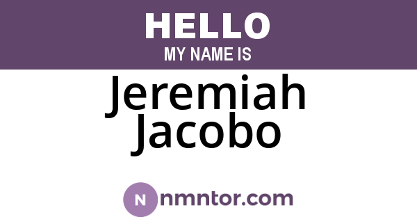 Jeremiah Jacobo