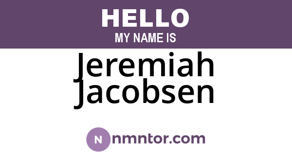 Jeremiah Jacobsen