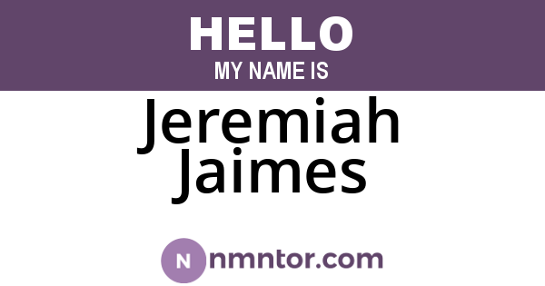 Jeremiah Jaimes