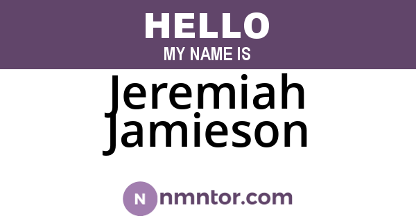 Jeremiah Jamieson
