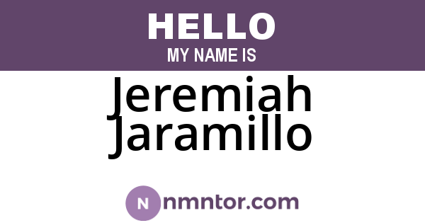 Jeremiah Jaramillo