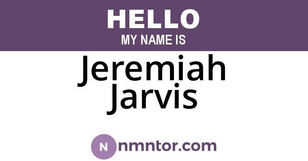 Jeremiah Jarvis
