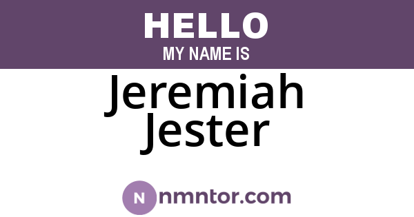 Jeremiah Jester