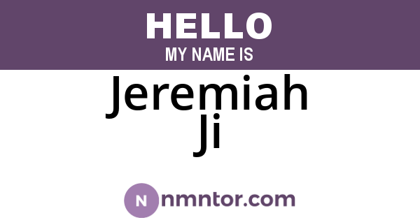 Jeremiah Ji