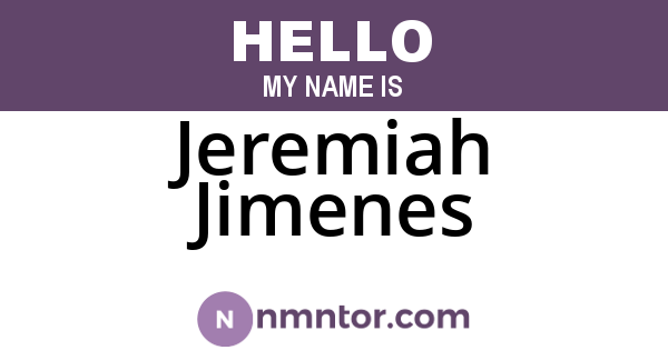 Jeremiah Jimenes