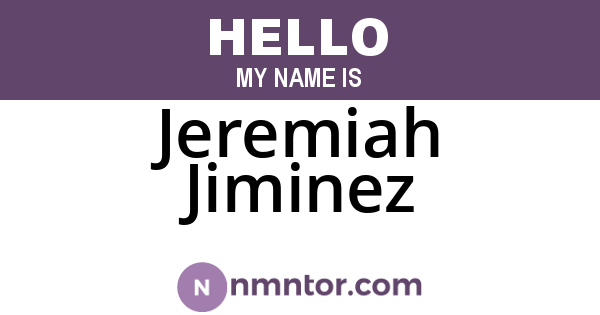 Jeremiah Jiminez
