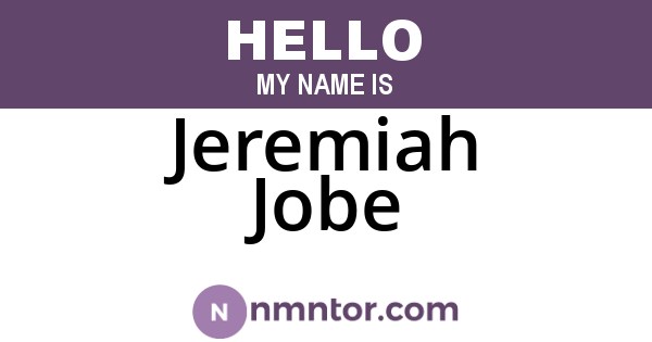 Jeremiah Jobe