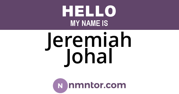 Jeremiah Johal