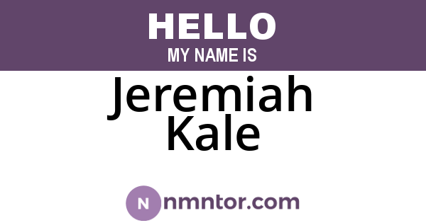 Jeremiah Kale