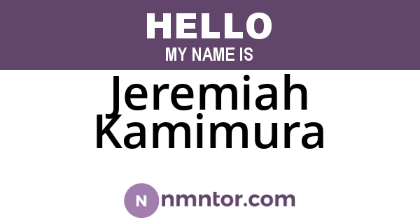 Jeremiah Kamimura