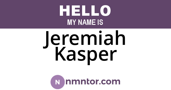 Jeremiah Kasper