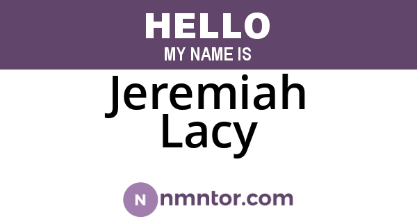 Jeremiah Lacy