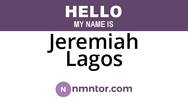 Jeremiah Lagos