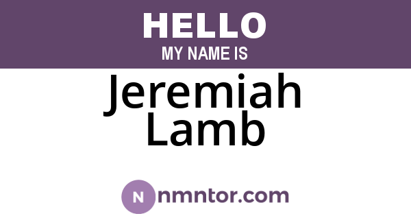 Jeremiah Lamb