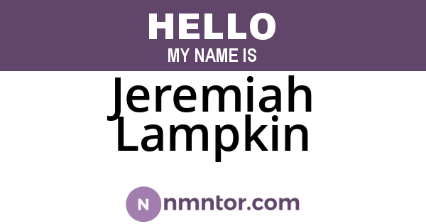 Jeremiah Lampkin