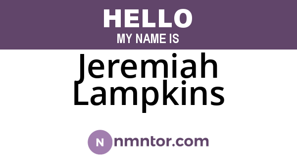 Jeremiah Lampkins