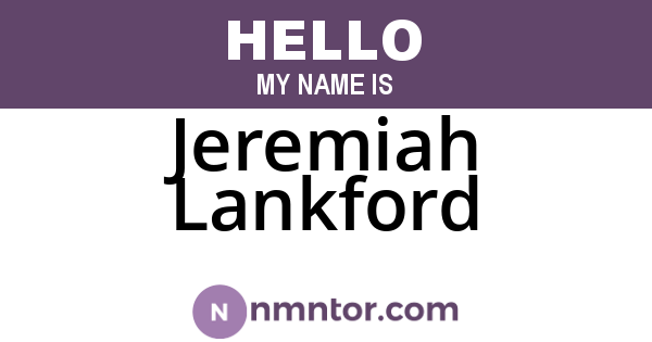 Jeremiah Lankford