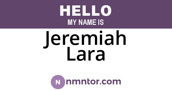 Jeremiah Lara