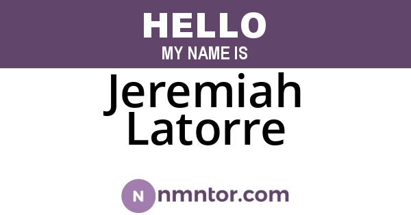 Jeremiah Latorre