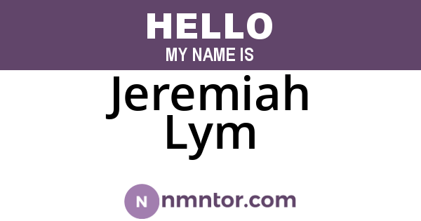 Jeremiah Lym