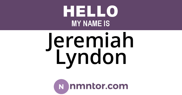 Jeremiah Lyndon