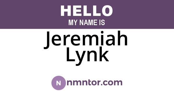 Jeremiah Lynk