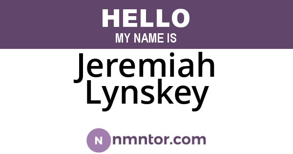 Jeremiah Lynskey