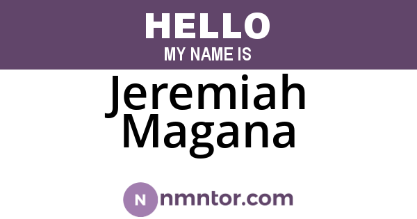 Jeremiah Magana
