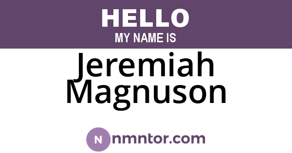 Jeremiah Magnuson