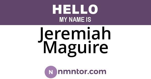 Jeremiah Maguire