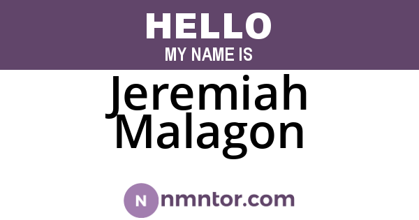 Jeremiah Malagon