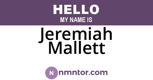 Jeremiah Mallett
