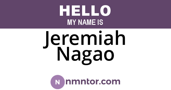 Jeremiah Nagao