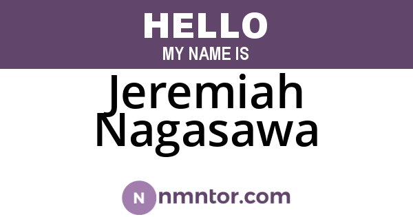 Jeremiah Nagasawa