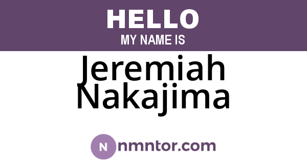 Jeremiah Nakajima