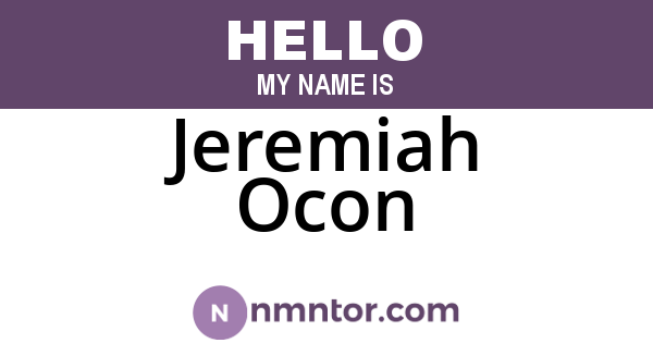 Jeremiah Ocon