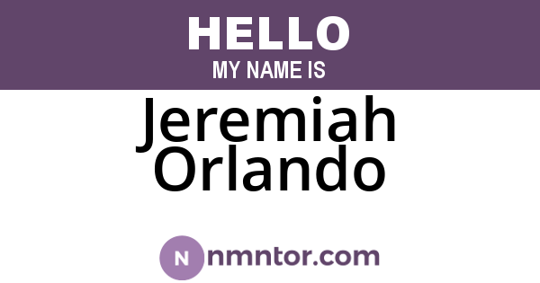 Jeremiah Orlando
