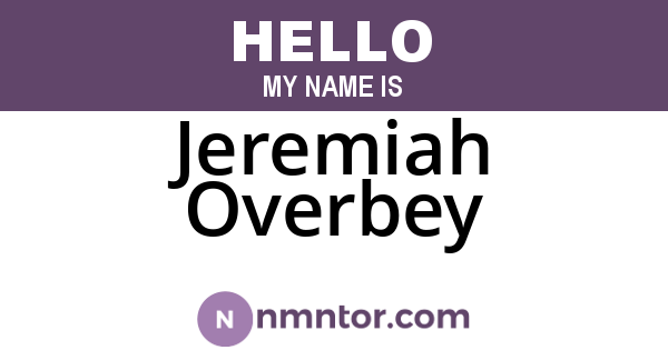 Jeremiah Overbey