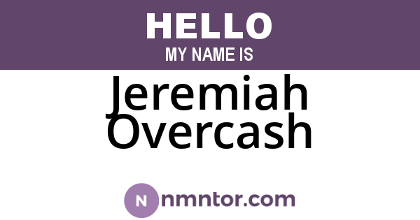 Jeremiah Overcash