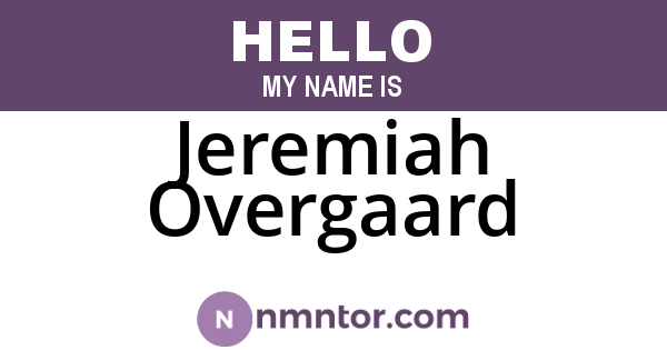 Jeremiah Overgaard