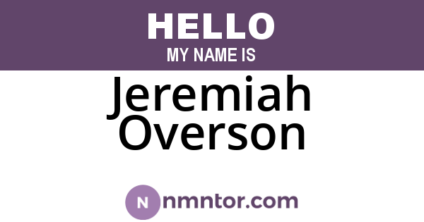 Jeremiah Overson