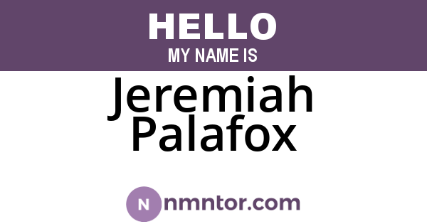 Jeremiah Palafox