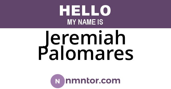 Jeremiah Palomares
