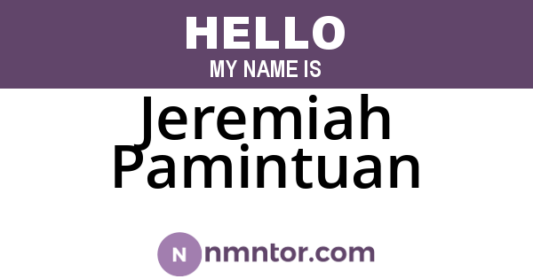 Jeremiah Pamintuan