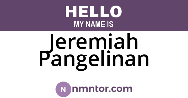 Jeremiah Pangelinan