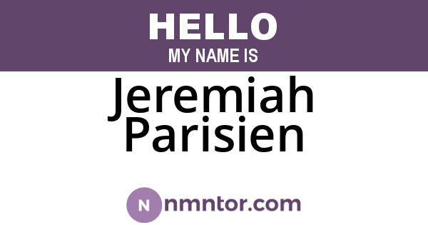 Jeremiah Parisien