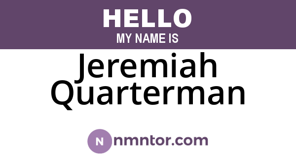 Jeremiah Quarterman