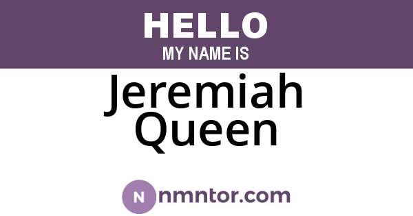 Jeremiah Queen